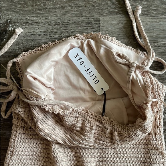 Olive & Oak Tan Ribbed Sundress Sleeveless Mini - Picture 6 of 6